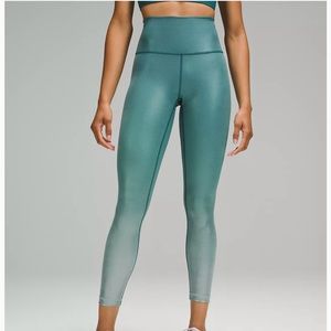 Lululemon wunder train turquoise 25 inch tight
